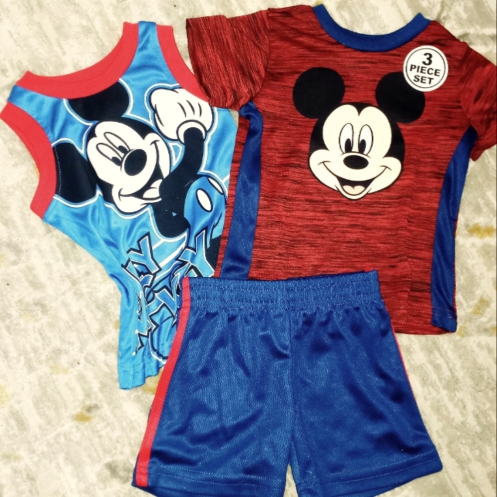 Boys 3 piece mickey short set